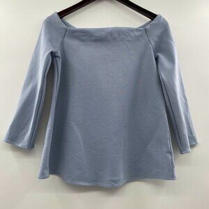 Tuckernuck Miranda Off the Shoulder Blouse Long Sleeve Top French Blue size XXL